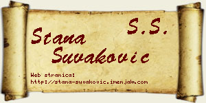 Stana Šuvaković vizit kartica